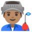 MAN FACTORY WORKER emoji with medium skin tone skin tone