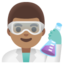 MAN SCIENTIST emoji with medium skin tone skin tone