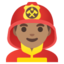 MAN FIREFIGHTER emoji with medium skin tone skin tone