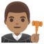 MAN JUDGE emoji with medium skin tone skin tone