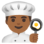 MAN COOK emoji with medium-dark skin tone skin tone