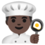 MAN COOK emoji with dark skin tone skin tone