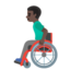 MAN IN MANUAL WHEELCHAIR emoji with dark skin tone skin tone