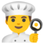 MAN COOK emoji in Google's design style - Unicode 1F468-200D-1F373