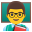 MAN TEACHER emoji in Google's design style - Unicode 1F468-200D-1F3EB