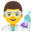 MAN SCIENTIST emoji in Google's design style - Unicode 1F468-200D-1F52C