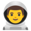 MAN ASTRONAUT emoji in Google's design style - Unicode 1F468-200D-1F680