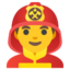 MAN FIREFIGHTER emoji in Google's design style - Unicode 1F468-200D-1F692