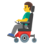 MAN IN MOTORIZED WHEELCHAIR emoji in Google's design style - Unicode 1F468-200D-1F9BC