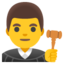 MAN JUDGE emoji in Google's design style - Unicode 1F468-200D-2696-FE0F