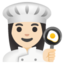 WOMAN COOK emoji with light skin tone skin tone