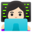 WOMAN TECHNOLOGIST emoji with light skin tone skin tone