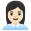 WOMAN OFFICE WORKER emoji with light skin tone skin tone