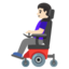 WOMAN IN MOTORIZED WHEELCHAIR emoji with light skin tone skin tone