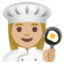 WOMAN COOK emoji with medium-light skin tone skin tone