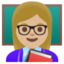 WOMAN TEACHER emoji with medium-light skin tone skin tone