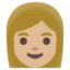 WOMAN emoji with medium-light skin tone skin tone