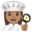 WOMAN COOK emoji with medium skin tone skin tone