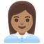 WOMAN OFFICE WORKER emoji with medium skin tone skin tone