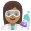 WOMAN SCIENTIST emoji with medium skin tone skin tone