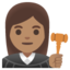 WOMAN JUDGE emoji with medium skin tone skin tone