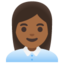 WOMAN OFFICE WORKER emoji with medium-dark skin tone skin tone