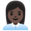 WOMAN OFFICE WORKER emoji with dark skin tone skin tone