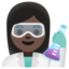 WOMAN SCIENTIST emoji with dark skin tone skin tone