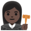 WOMAN JUDGE emoji with dark skin tone skin tone