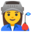 WOMAN FACTORY WORKER emoji in Google's design style - Unicode 1F469-200D-1F3ED