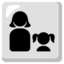 FAMILY: WOMAN, GIRL emoji in Google's design style - Unicode 1F469-200D-1F467