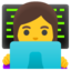 WOMAN TECHNOLOGIST emoji in Google's design style - Unicode 1F469-200D-1F4BB