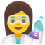 WOMAN SCIENTIST emoji in Google's design style - Unicode 1F469-200D-1F52C