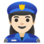 WOMAN POLICE OFFICER emoji with light skin tone skin tone