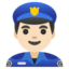 MAN POLICE OFFICER emoji with light skin tone skin tone