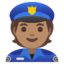 POLICE OFFICER emoji with medium skin tone skin tone