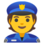 POLICE OFFICER emoji in Google's design style - Unicode 1F46E