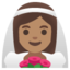 WOMAN WITH VEIL emoji with medium skin tone skin tone