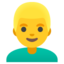 MAN: BLOND HAIR emoji in Google's design style - Unicode 1F471-200D-2642-FE0F