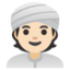 MAN WITH TURBAN emoji with light skin tone skin tone