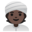 MAN WITH TURBAN emoji with dark skin tone skin tone