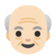 OLDER MAN emoji with light skin tone skin tone