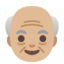 OLDER MAN emoji with medium-light skin tone skin tone