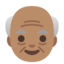 OLDER MAN emoji with medium skin tone skin tone