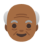 OLDER MAN emoji with medium-dark skin tone skin tone