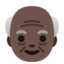 OLDER MAN emoji with dark skin tone skin tone