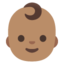 BABY emoji with medium skin tone skin tone