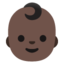 BABY emoji with dark skin tone skin tone