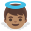 BABY ANGEL emoji with medium skin tone skin tone