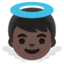 BABY ANGEL emoji with dark skin tone skin tone